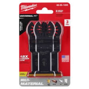 Milwaukee 1-3/4 in. Titanium Bi-Metal Universal Fit Metal Cutting Multi-Tool Oscillating Blade (3-Pack)
