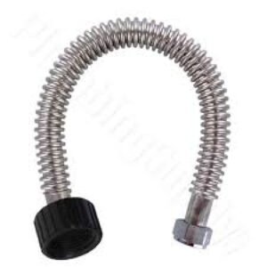 3/4" ID, 3/4" F x M, 15", STAINLESS STEEL FLEXIBLE WATER CONNECTOR