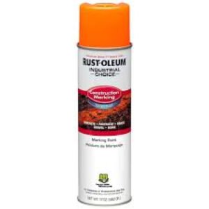 17 Oz Rust‐Oleum 264697 Fluorescent Orange Industrial Choice M1400 System Water‐Based Construction Marking Spray Paint