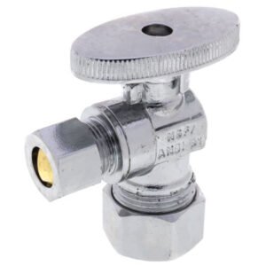 1/2" NOM CPVC × 3/8" OD Comp Straight Stop - Quarter Turn