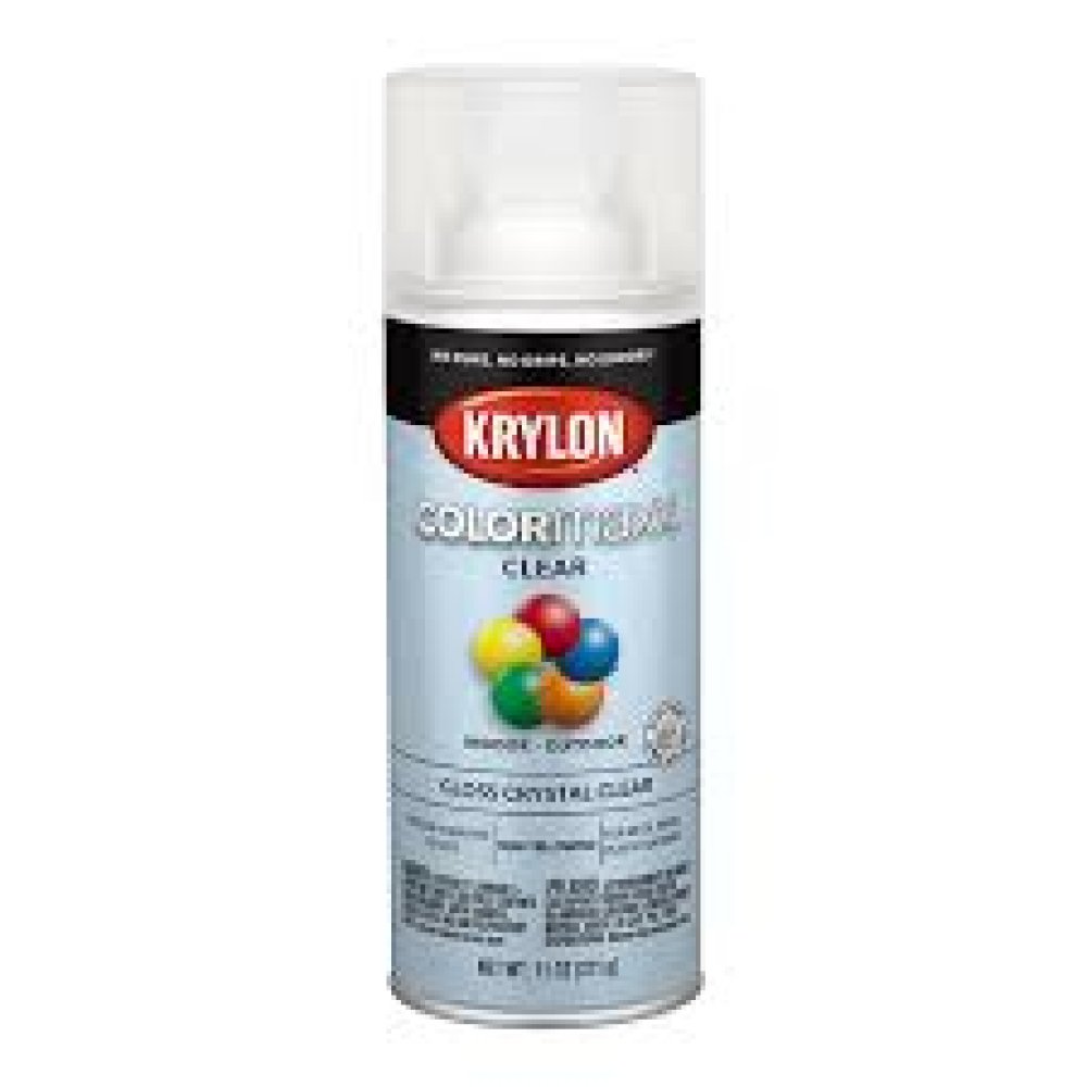12 Oz Krylon K05515007 Crystal Clear COLORmaxx Paint & Primer Spray Paint, Gloss