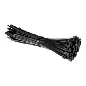 (PACK 100)6"x9/64" BLACK CABLE TIE UVR