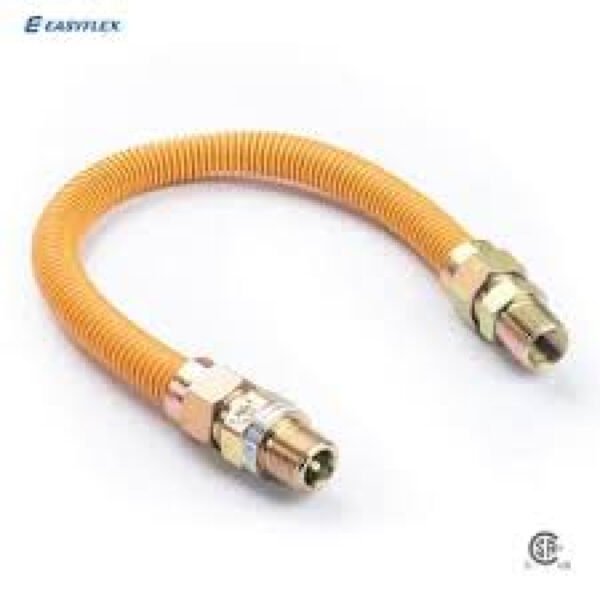 "3/8"" ID, (1/2"" OD), 1/2"" MIP x 3/8"" FIP, 36"", YELLOW COATED FLEXIBLE GAS CONNECTOR.  Min BTU Rating 71100"
