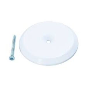 4-1/2 WHITE PLASTIC FLAT WHITH