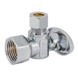ANGLE STOP, 1/2" FIP x 3/8" OD COMP,QRTR