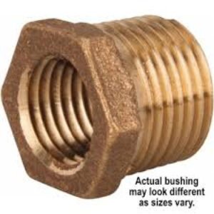 1 X 1/4      BRASS HEXI BUSH.  LEAD FREE