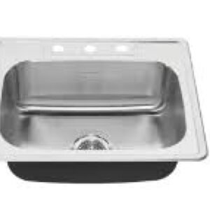 Bisman  USA Sink Stainless Steel 25x22x8x0.08 1 Each BM25228
