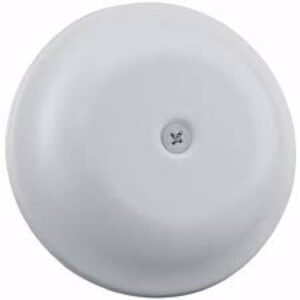 Jones Stephens C97005 High Impact Plastic 5 1/4" Bell Design Cleanout Cover Plate, Small, White