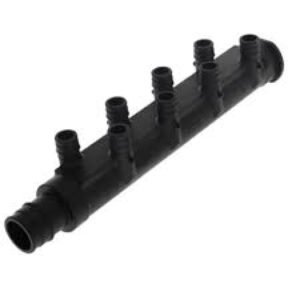 PEX-A Multi-port Tee 3/4'', 4 - 1/2'' outlets, closed, opposing
