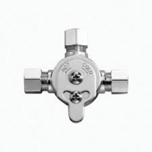 Sloan® 3326009 MIX-60-A Mixing Valve Kit, Compression, 70 psi, Brass Body, Chrome Plated, Commercial