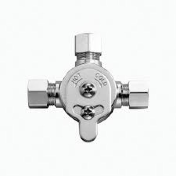 Sloan® 3326009 MIX-60-A Mixing Valve Kit, Compression, 70 psi, Brass Body, Chrome Plated, Commercial