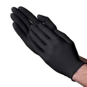 Black Nitrile Exam Gloves - Medical Grade, Disposable, Powder Free, Latex Rubber Free, Heavy Duty, Textured, Non Sterile, Work, Medical, Food Safe, Cleaning, Wholesale, Size Medium (Box of 100)