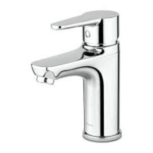 Pfister Pfirst Modern Bathroom Sink Faucet, Single Handle, Single Hole, Polished Chrome Finish, LG1420600