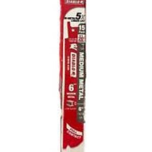 6" 14/18TPI Bi-Metal Reciprocating Saw Blades for Medium Metal (15-Pack)