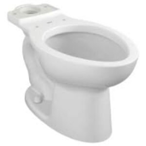 American Standard 3481.001.020 Universal Toilet Bowl With 2-Bolt Caps, Elongated, 12 in Rough-In, Floor Mounting