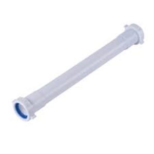 EXTENCION-1-1/2 in.x16 in. White Plastic Double Slip-Joint Sink Drain Tailpiece Extension Tube