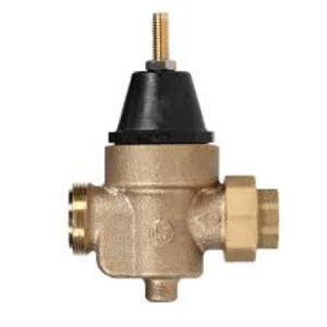 Watts LFN45B Series 1" Lead-Free Cast Copper Silicon Alloy Water Pressure Reducing Valve, NPT Thread Union Inlet x NPT Female Outlet, Elastomer Disc, Adjustable Pressure 25 to 75 psi, Maximum 400 psi