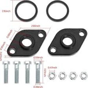 Grundfos 519601 Cast Iron Flange Set for UP Series Circulator Pumps-3/4 NPT, 347, Black