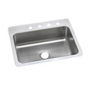 Elkay DSESR12722 Dayton 27" Drop In Single Basin Stainless Steel Kitchen Sink - 2 Faucet Holes (Middle Right)