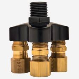 JAY R. SMITH 2694DA-ABS-625 Cloverleaf Style Trap Priming Distribution Unit With 4- 3/8" NPT x 5/8" OD Compression Type