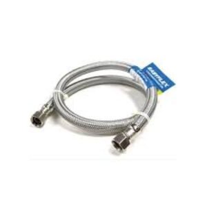 SS Braided Faucet Connector, 3/8″ C x 3/8″ C, 12″