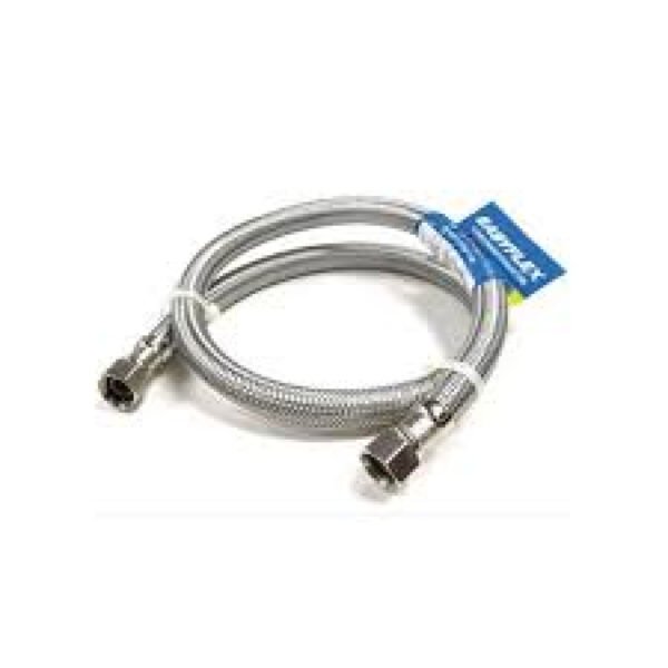 SS Braided Faucet Connector, 3/8″ C x 3/8″ C, 12″