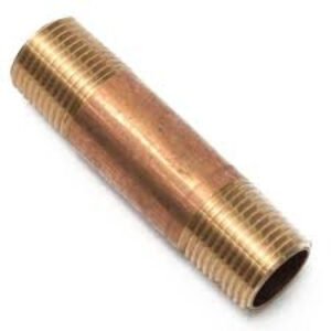 1 X 4 (BRASS) NIPPLE L.F.
