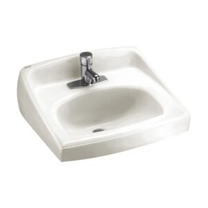 American Standard 0356.421.020 Lucerne Wall Mount Porcelain Bathroom Sink in White