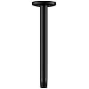 Shower Arm with Flange 10 in Ceiling Mount Replacement Rain Shower Head Straight Arm Ceiling-Mounted For Fixed Shower Head & High Pressure Rain Matte Black