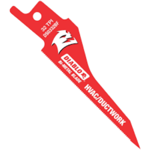 3-1/4" 32TPI Bi-Metal Reciprocating Saw Blades for HVAC/Ductwork (5-Pack)