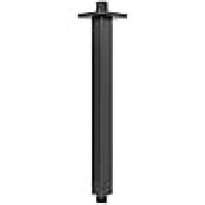 NearMoon Ceiling Mounted Shower Arm With Flange, Universal Connection 1/2 NPT Straight Square Shower Arm for Fixed Rain Shower Head, Made of Thicken Stainless Steel (12 Inch, Matte Black)