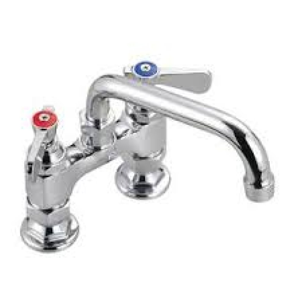 8" O.C. OPTIFLOW DECK MOUNT FAUCET W/12" SWING SPOUT