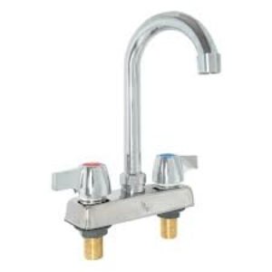 WorkForce Standard Duty Faucet, 3.5"gooseneck spout, 4" O.C.Deck Mount