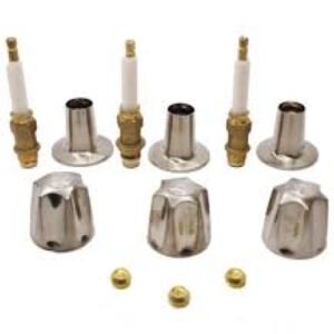 RBK PRICE PFISTER 3 HANDLE INCLUDES 3 STEMS 3HANDLES 3 ESCUTCHEONS DISPLAY PAK