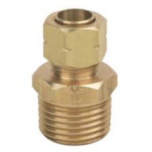 BrassCraft 3/8 OD Tube x 1/2 in. MIP Compression Male Reducing Union in Rough Finish Brass