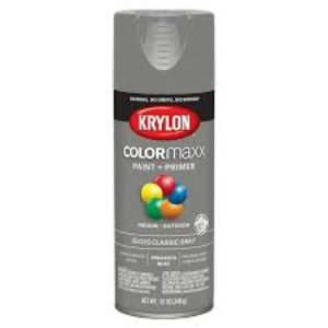 12 Oz Krylon K05513007 Classic Gray COLORmaxx Paint & Primer Spray Paint, Gloss