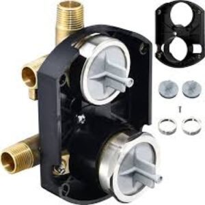 R22000-WS Integrated Shower and Diverter Valve for DT 3 or 6 Setting Custom Shower Valve, Brass Consctructed (with Screwdriver Stops)