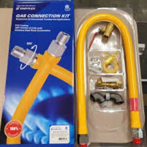 BJ Series Gas Connector (MIP x MIP), Quick Disconnect Device, Restraining cable with mounting parts, Gas Valve (Full Port), Elbow, Swivel