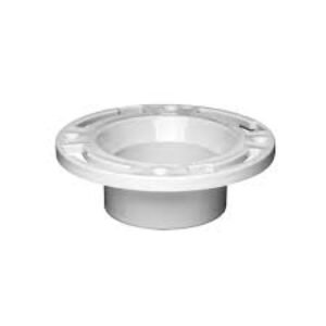 3 in. or 4 in. PVC Closet Flange with Plastic Ring without Test Cap, White