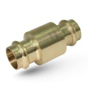 Midline Valve Inline Spring Loaded Check Valve, Backflow Prevention Lead-Free, 3/4 in. Press Connections, Cast Brass