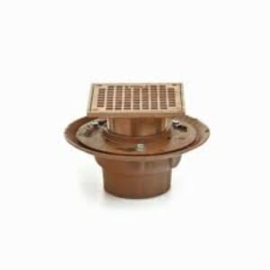 2005Y04 (-B08NB) Adjustable Floor Drain With Strainer Head, 4" Outlet, No-Hub Connection, 8 in, Cast Iron Drain