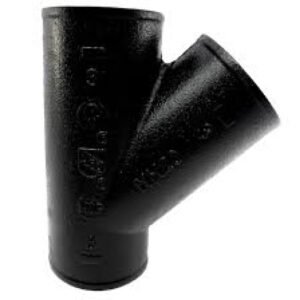 3-in x 3-in x 2-in Black Cast Iron Wye Pipe Fitting for DWV