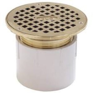 PVC 4'' DRAIN BASE WITH 4-1/2 NICKEL STRAINER