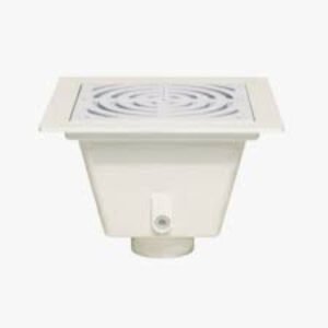 PVC 3X4 FIT SQUARE FLOOR SINK WITH TRAP PRIMER CONNECTION PDS1234