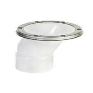 Offset Closet Flange W/Adjustable Metel Ring(Epoxy Coated) (H) 4x4"