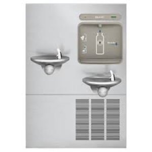 ezH2O® Bottle Filling Station with Bi-Level Integral SwirlFlo® Fountain Filtered Refrigerated Stainless