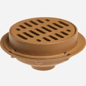 JAY R Smith 2141 Heavy Duty Floor Drain with 12'' Round Top with Tractor Grate 4'' SPEED SET