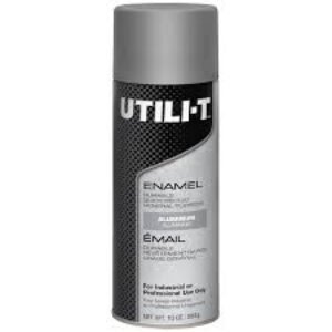 General Purpose Enamel Spray Paint, Aluminum, Gloss, Solvent, 10 oz