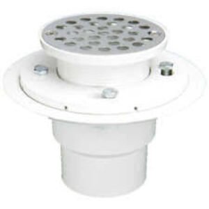 2'' ULTRA LOW PROFILE FLOOR SHOWER DRAIN WITH 4'' STAINLESS STEEL STRAINER