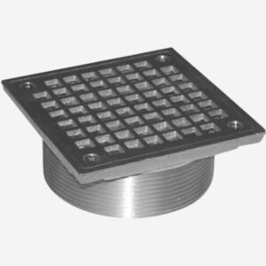 Adjustable Square Nickel Bronze Strainer 6"